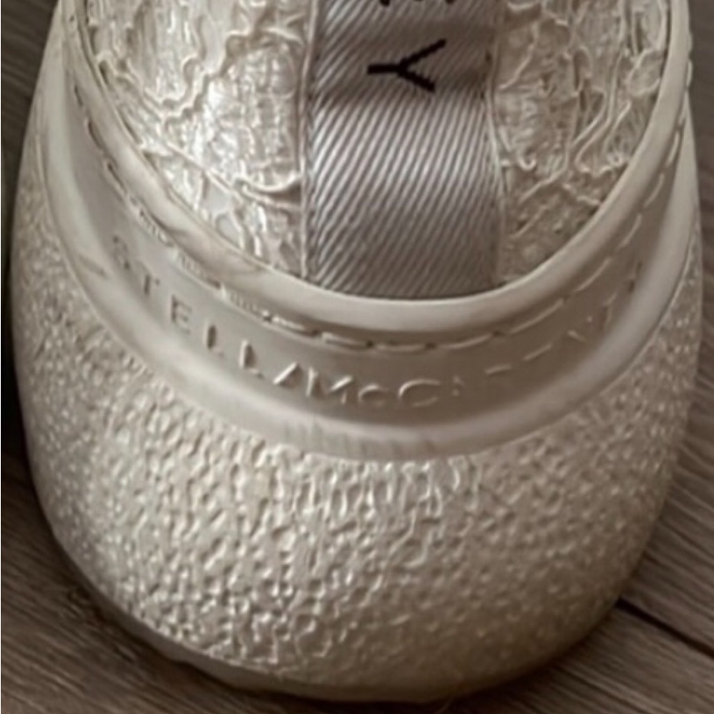 • STELLA McCARTNEY • COLLECTION PRETTY RARE LUXURY WHITE & BASE LACE SHOES . - Picture 7 of 10